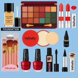 Makeup Kit for Women & Girls with Lipstick, Foundation, Eyeliner, Brushes Set-12