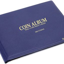 house of quirk 240 Pocket Coin Storage Album Book Blue Coin Bank-picture-12