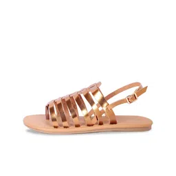 WZAYA Strappy Open Toe Flats With Buckle Closure image 4