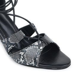 Shezone Open Toe Textured Block Gladiators image 5
