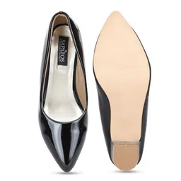 SAPATOS Pointed Toe Closed Back Block Pumps image 3