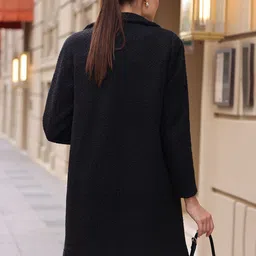 BIGDART Solid Single-Breasted Overcoat image 4
