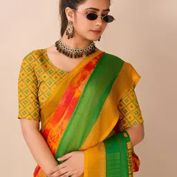 NIRMAL CREATION Ethnic Motifs Printed Saree image 3