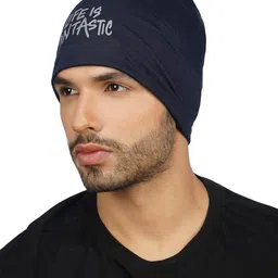 iSWEVEN Unisex Typography Printed Beanie Cap image 2