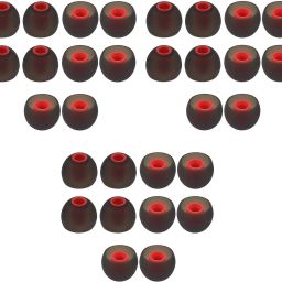 Somapa Silicone Rubber Earbuds Tips, Eartips, Earpads, Earplugs, for Replacement(30Pcs) In The Ear Headphone Cushion-image-90