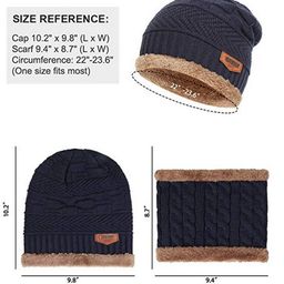Alexvyan Men Self Design Woollen Beanie With Scarf image 2