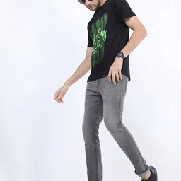 HIGHLANDER Men Grey Skinny Fit Light Fade Stretchable Jeans-image-85
