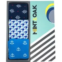 Mint & Oak Men Pack Of 3 Printed Above-Ankle Sock-39