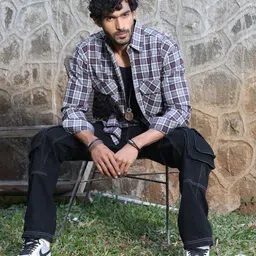 The Roadster Lifestyle Co Checked Pure Cotton Oversized-Fit Casual Shirts-image-26