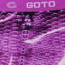 GOTO Printed Hipster Briefs Nylon Print Outer elastic hipister purpl image 2