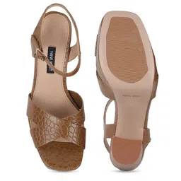 Nine West Textured Open Toe Block Heels image 5