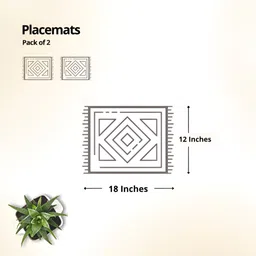 Peepul Tree Set Of 2 Red Grass Table Placemats image 2