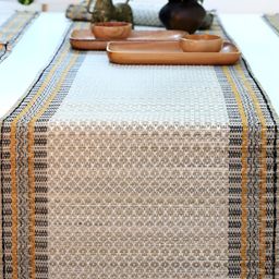 Peepul Tree 4-Pcs Beige & Brown Woven Table Mats with Table Runner image 5