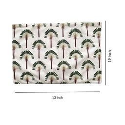 Tasseled Home White & Green 4-Pieces Palm Print Rectangular Table Placemats image 5