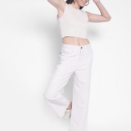 Crimsoune Club Women Mid-Rise Clean Look Wide Leg Stretchable Jeans-16