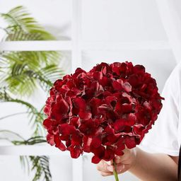 XERGY Set of 3 Red Hydragena Artificial Flower image 5