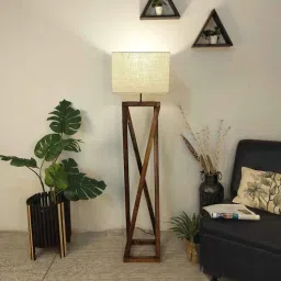 symplify Remy Wooden Floor Lamp with Jute Shade & Brown Base-picture-19