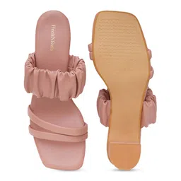 HEELSNFEELS Textured Open Toe Block heels image 5