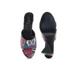 STYLZINDIA Printed Open Toe Block Heels image 3