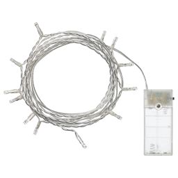 ikea ledfyr LED lighting chain with 12 lights, indoor/battery-operated silver-colour-picture-34