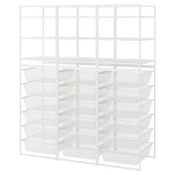 ikea jonaxel Open storage combination, white, 148x51x173 cm-picture-33