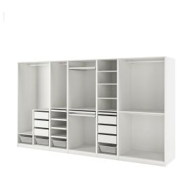 ikea pax Wardrobe combination, white, 375x58x201 cm-picture-2