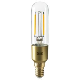 ikea lunnom LED bulb E14 200 lumen, dimmable/tube-shaped clear glass, 25 mm-picture-1
