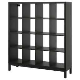 ikea kallax Shelving unit with underframe, black-brown/black, 147x164 cm-picture-13