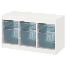 ikea trofast Storage combination with boxes, white/grey-blue, 99x44x56 cm-picture-28