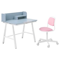 ikea piplärka / örfjäll Children's desk and chair, blue/pink-picture-14