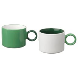 ikea piggål Mug, white/green, 30 cl-picture-48