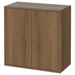 ikea eket Cabinet w 2 doors and 1 shelf, brown/walnut effect, 70x35x70 cm-picture-21