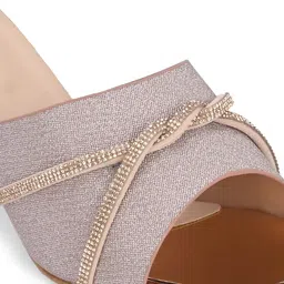CLOG LONDON Embellished Open Toe Block Heels image 4