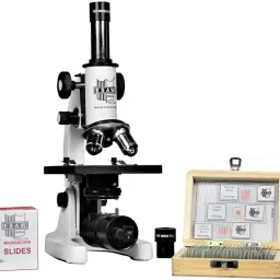 SM-02 Student Compound Biological Microscope with 25 Prepared Microscope Slides-66