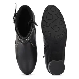 Delize Black Block Heeled Boots image 5