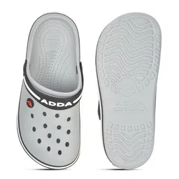 Adda Men Grey & Black Clogs image 5