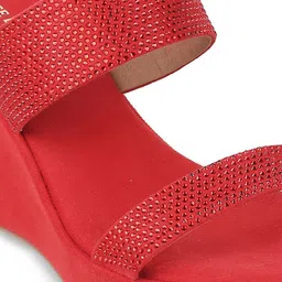 Mochi Embellished Open Toe Wedge Heels image 5