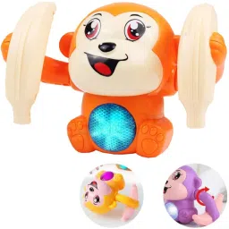 Tumbling Rolling Monkey With Voice Sensor, Light, Music & Rotating Arms-25