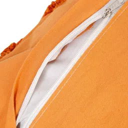 HOSTA HOMES Orange Set of 2 Pure Cotton Square Cushion Covers image 5