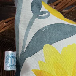 STITCHNEST Yellow & Grey Set of 5 Geometric Square Cushion Covers image 3