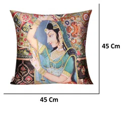 Sivya Multicoloured Mughal 2.o Ethnic Motifs Square Cushion Cover image 4