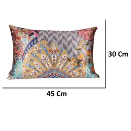 Sivya Multicoloured Mughal 2.o Ethnic Motifs Rectangle Cushion Cover image 4