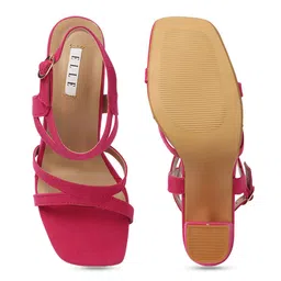 ELLE Party Block Heels With Backstrap image 5