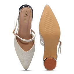GNIST Embellished Pointed Toe Block Heeled Mules image 5