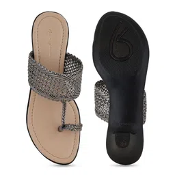 Mast & Harbour Grey Textured Block Heels image 2
