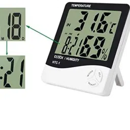 Digital Black, White Clock-13