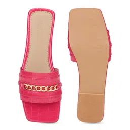 Truffle Collection Embellished Open Toe Flats image 2