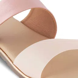 Tresmode Textured Open Toe Flats image 4