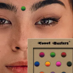 Comet Busters 10-Pcs Handmade Traditional Designer Bindi - Multicolored image 2
