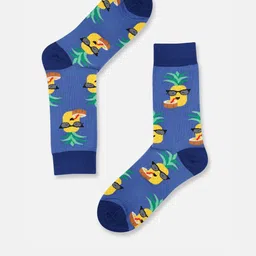 TOFFCRAFT Men Pack Of 2 Patterned Calf Length Socks image 5
